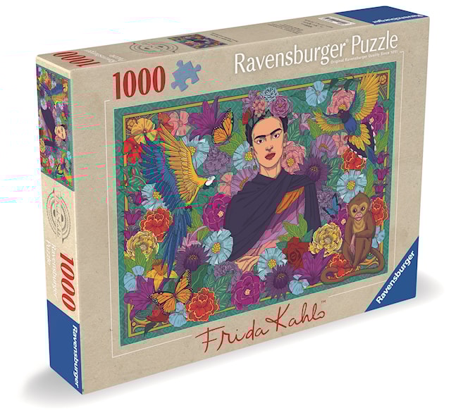 Produktbild 3 för Frida Kahlo’s Paradise: Parrot, Monkey and Blooms Pussel 1000 bitar, Ravesnburger