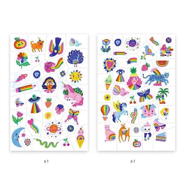 Produktbild 3 för Tatueringar Regnbåge 50-pack Djeco