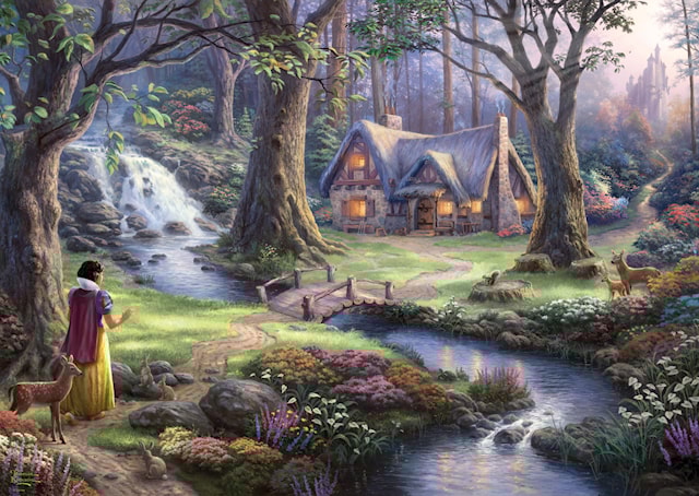 Produktbilde 2 for Disney Snow White Thomas Kinkade Puslespill 1000 brikker Schmidt