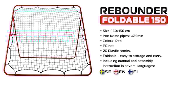 Tuotekuva 2 - Rebounder Jalkapallo Taitettava 150x150 cm SportMe