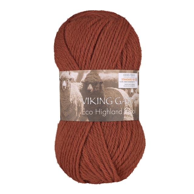 Eco Highland Wool 50 g Ruoste 252 Viking Garn