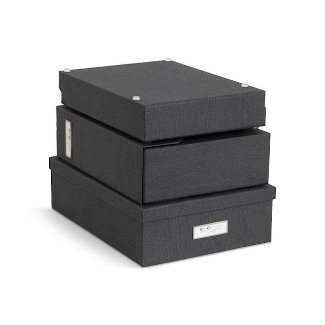 Tuotekuva 3 - Suuri Toimistotarvikkeiden Säilytyssetti Musta 5 osaa Bigso Box of Sweden