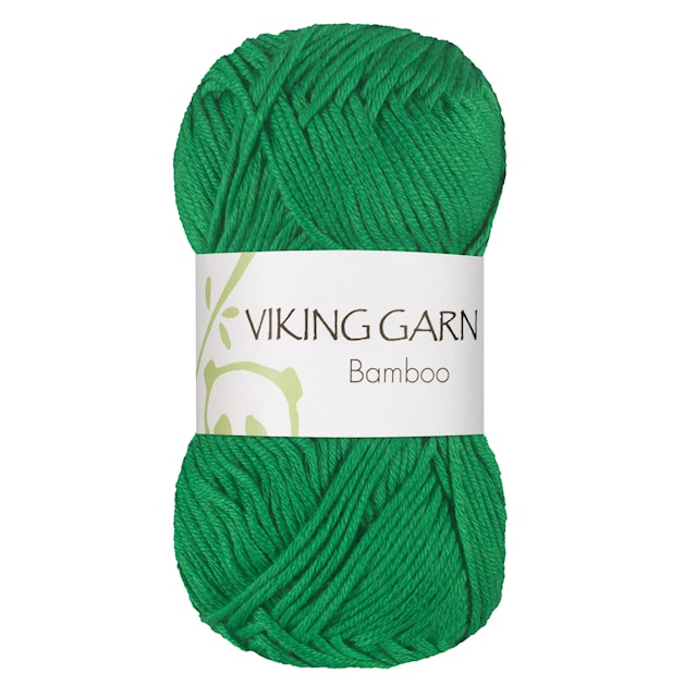 Bamboo Garn Bomullsmix 50 g Äppelgrön 632 Viking Garn