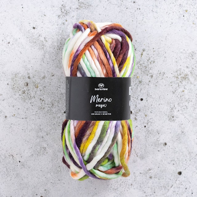 Merino Mega Merino garn 100 gr All Hallows Eve 409 Svarta Fåret