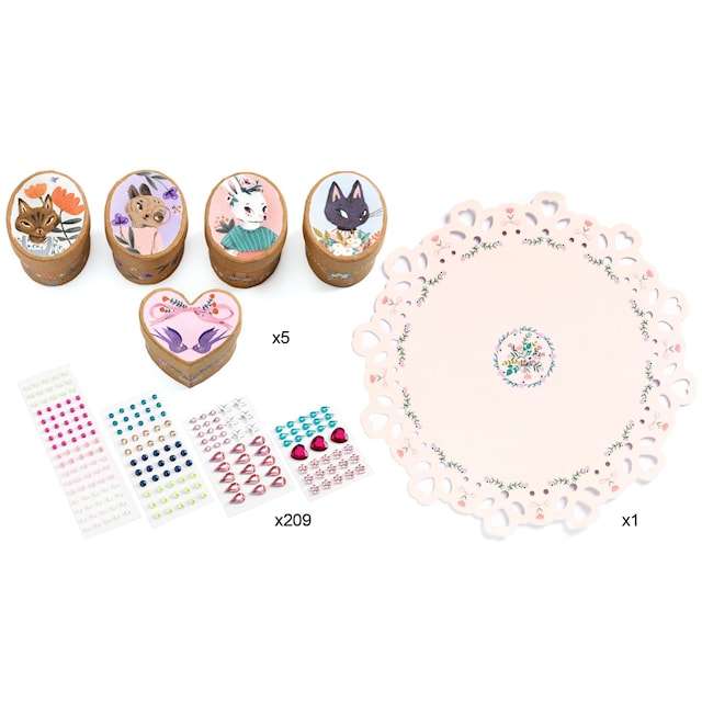 Produktbilde 1 for DIY-settbokser med glitrende steiner Djeco