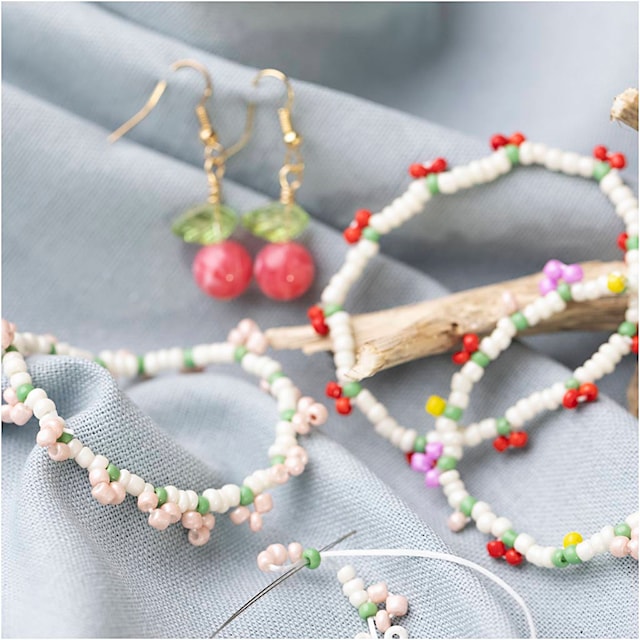 Produktbilde 2 for Mini DIY Kit Smykker, Elastisk armbånd og ørering, 1 pk.