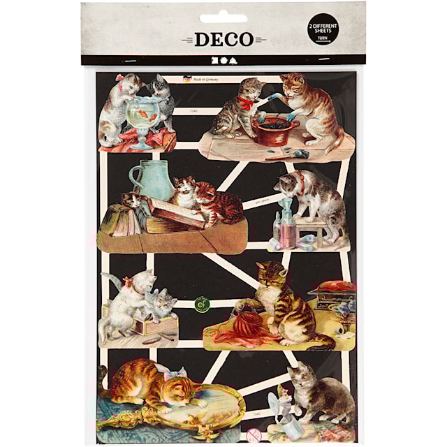Tuotekuva 2 - Kiiltokuvat, kissat, arkki 16,5x23,5 cm, 2 ark/ 1 pkt