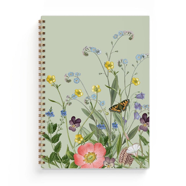 Produktbild 1 för Anteckningsbok A5 Sommaräng grön