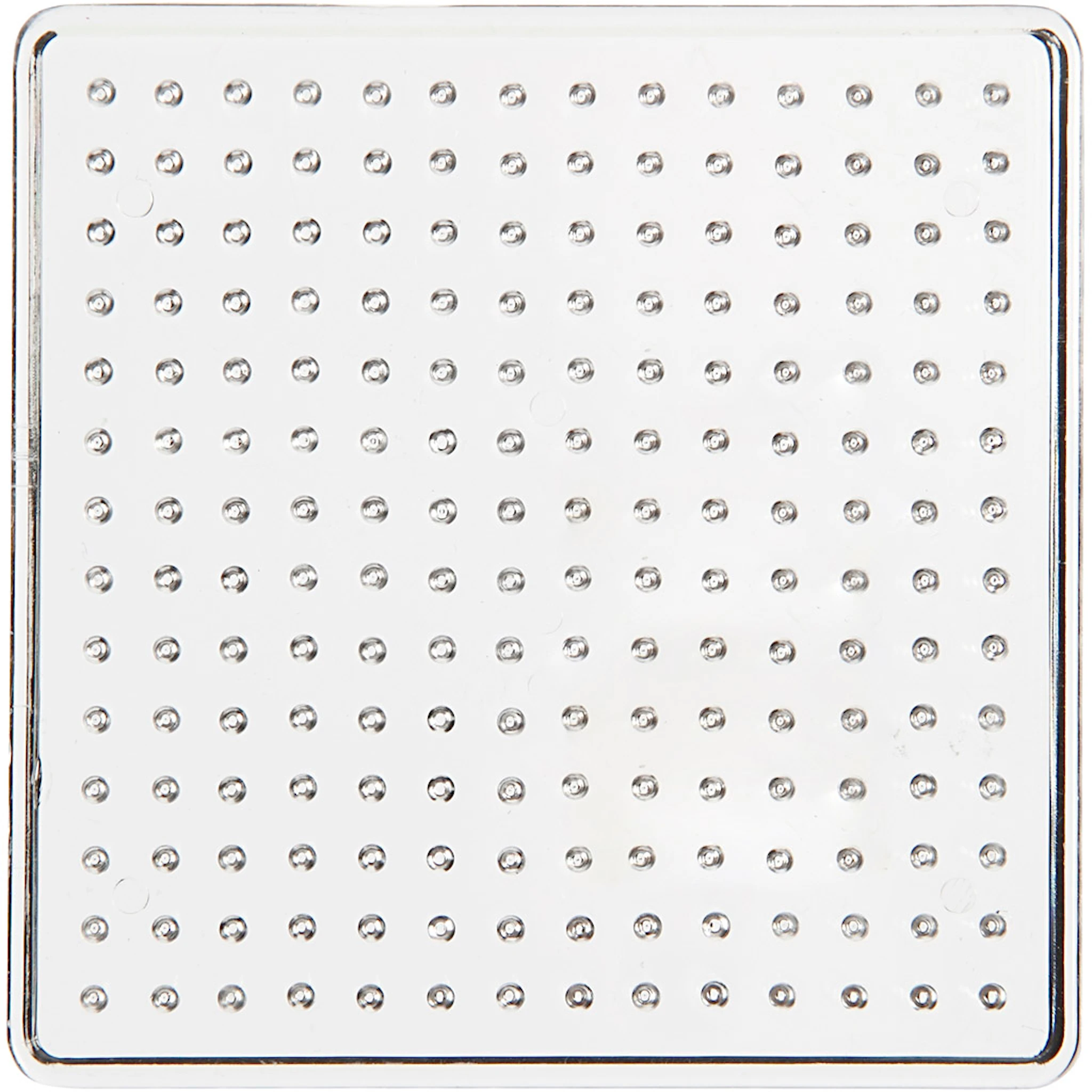 Produktbilde for Perleplate, str. 7x7 cm, medium, klar, 1 stk.