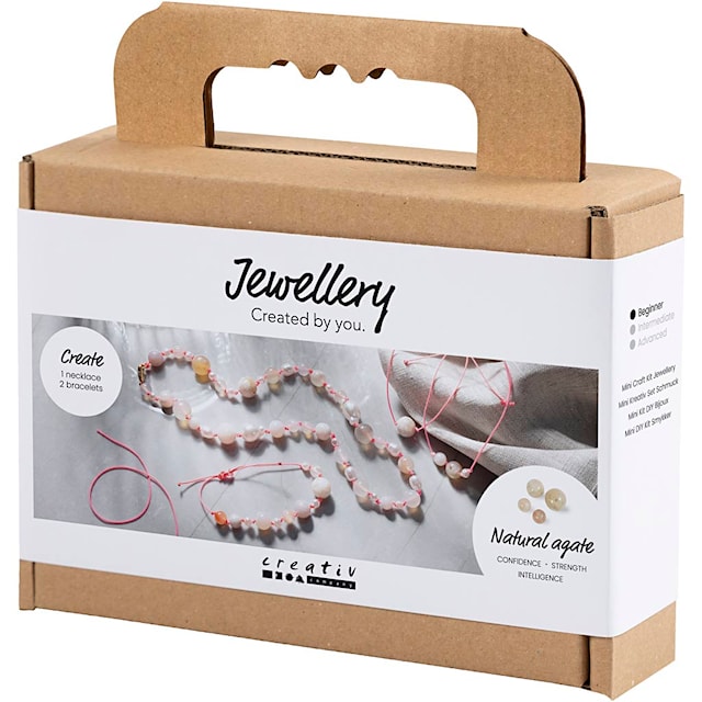 Produktbilde 3 for Mini DIY Kit Smykker, Halskjede og armbånd, pink, 1 pk.