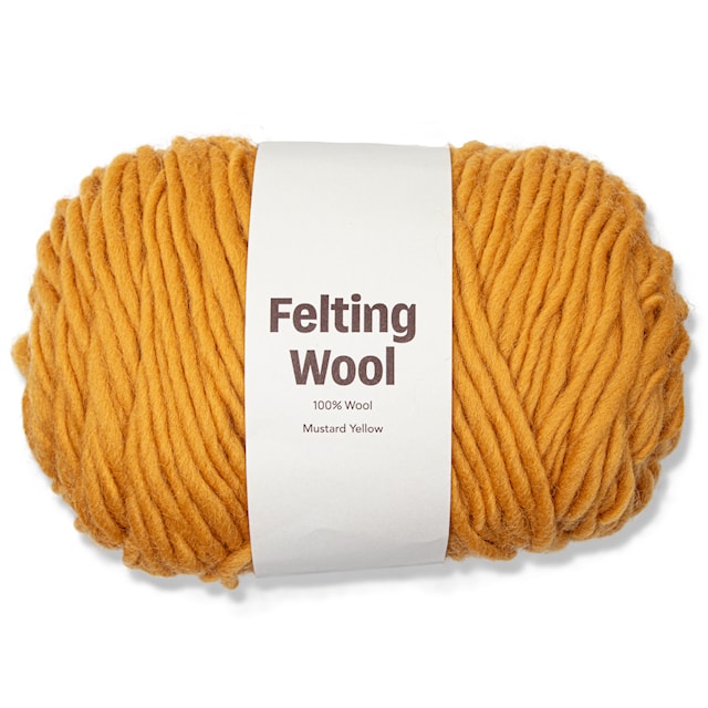 Felting Wool 100 g Mustard Yellow A102 Adlibris