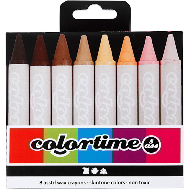 Produktbilde 3 for Vokskritt, L: 10 cm, dia. 15 mm, skin colours, 8 stk./ 1 pk.