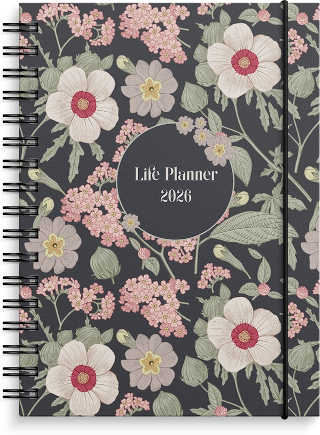 Produktbilde 1 for Kalender 2026 A6 Life Planner Floral Burde