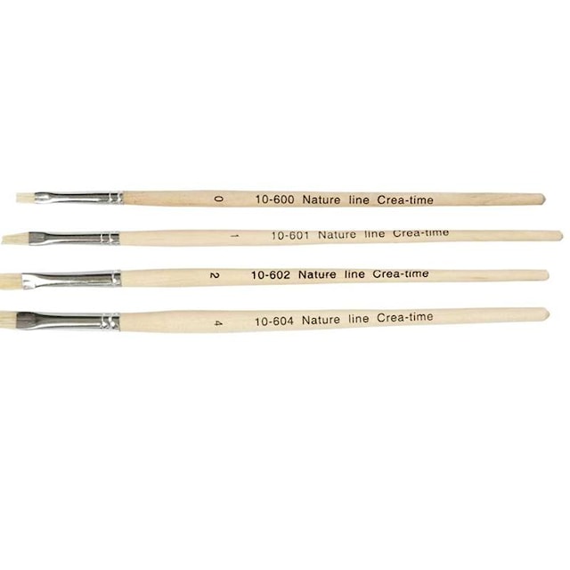 Produktbilde 1 for Nature Line Pensel, nr. 00-1-2-4 , , kort skaft, 4stk.