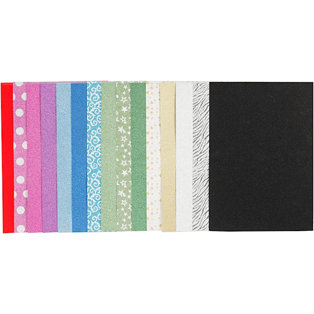 Produktbilde 2 for Glitterpapir i blokk, A4, ark 210x297 mm, 150 g, 30 ark/ 1 stk.