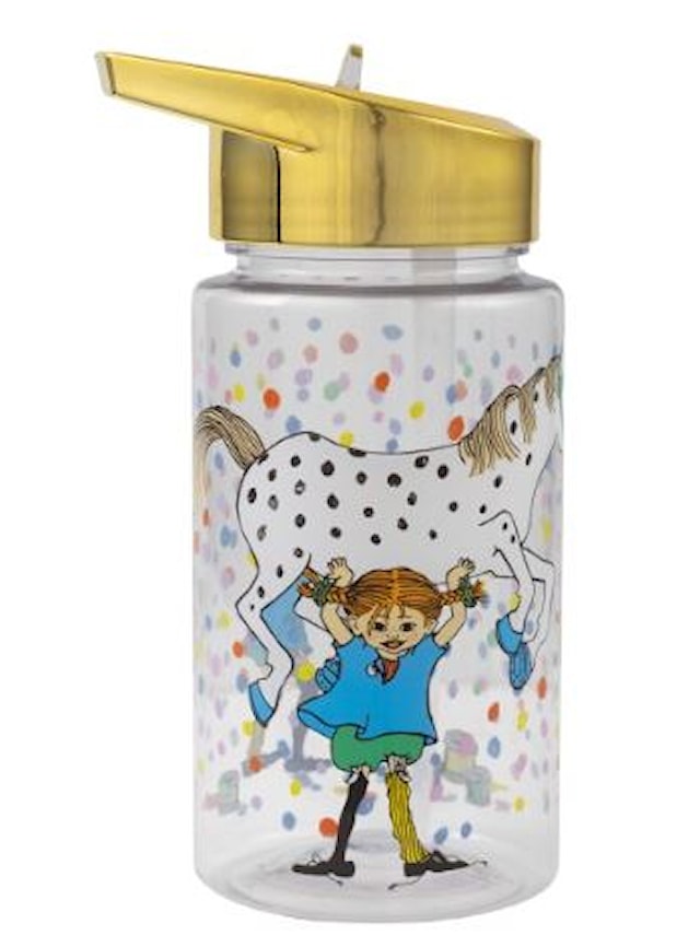 Produktbilde 1 for Pippi Bursdag Drikkeflaske i Plast Gull 500 ml Rätt Start