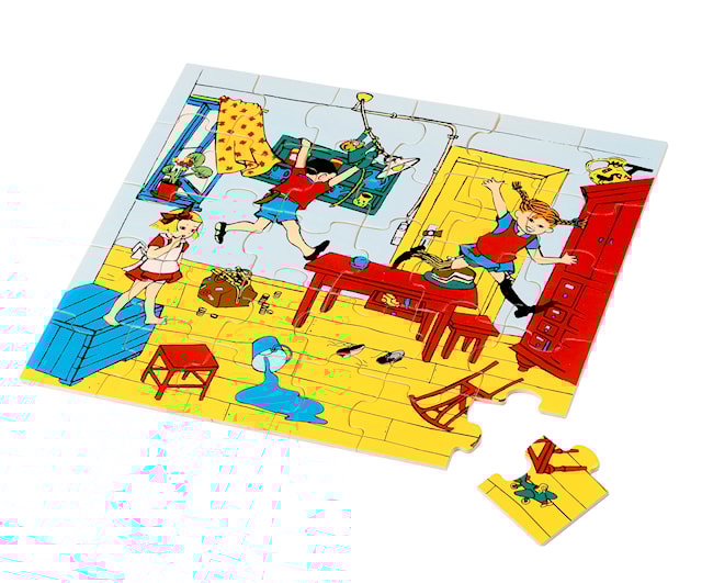 Produktbilde 1 for Pippi Langstrømpe Trepuslespill 30 Brikker, Micki