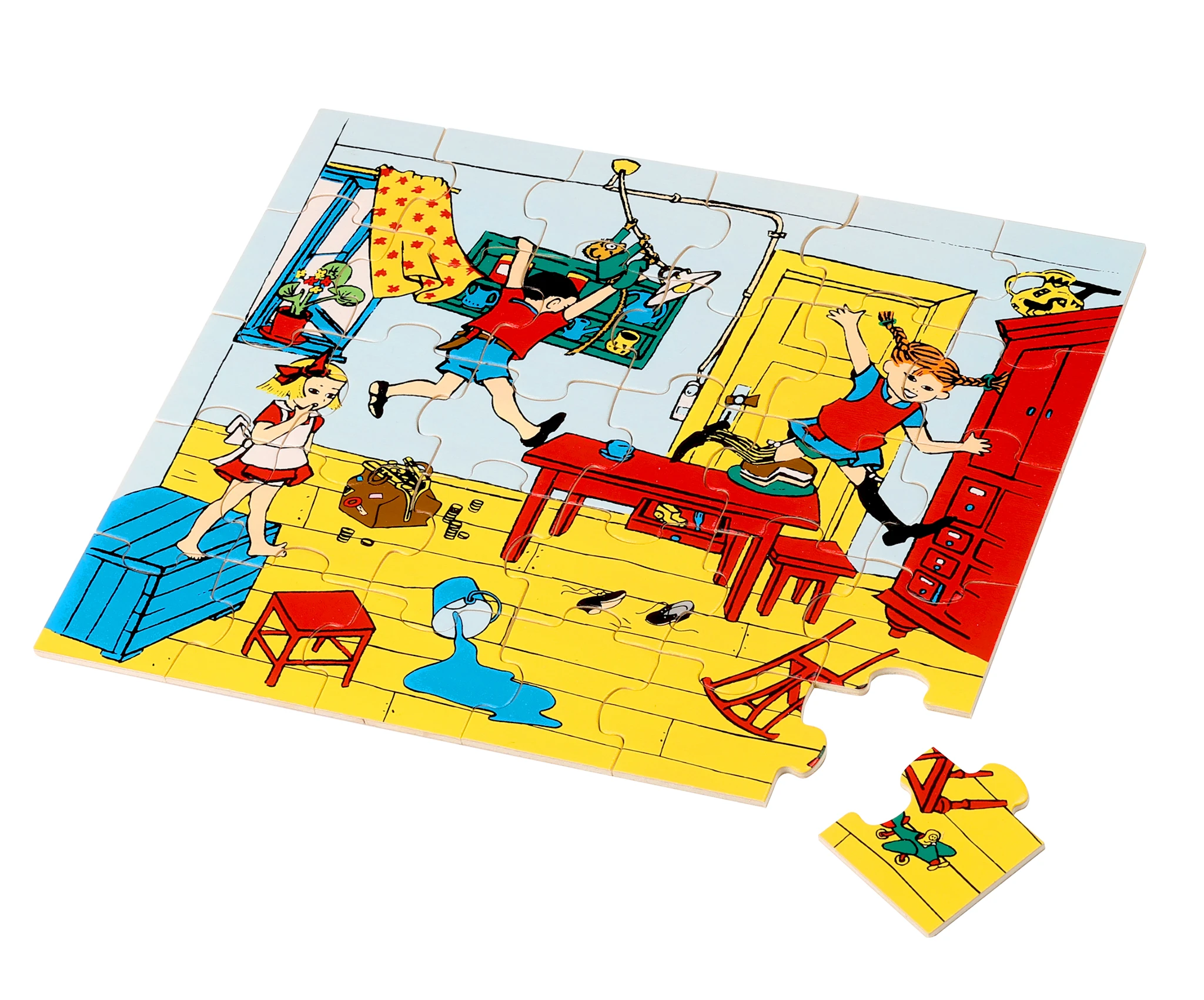 Produktbild för Pippi Träpussel 30 Bitar, Micki