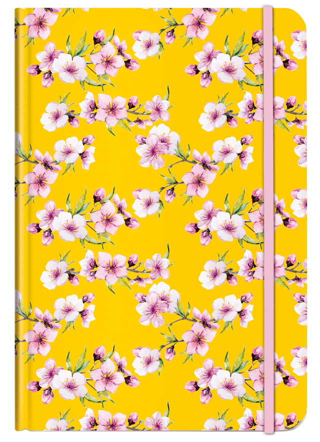 Tuotekuva 1 - Muistikirja A5 Cherry Blossom Yellow Viivoitettu 192 sivua Cedon