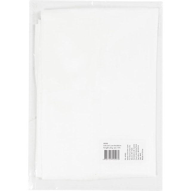 Produktbilde 2 for Silketørkle, str. 45x180 cm, Pongé 5, 22 g, 1 stk.