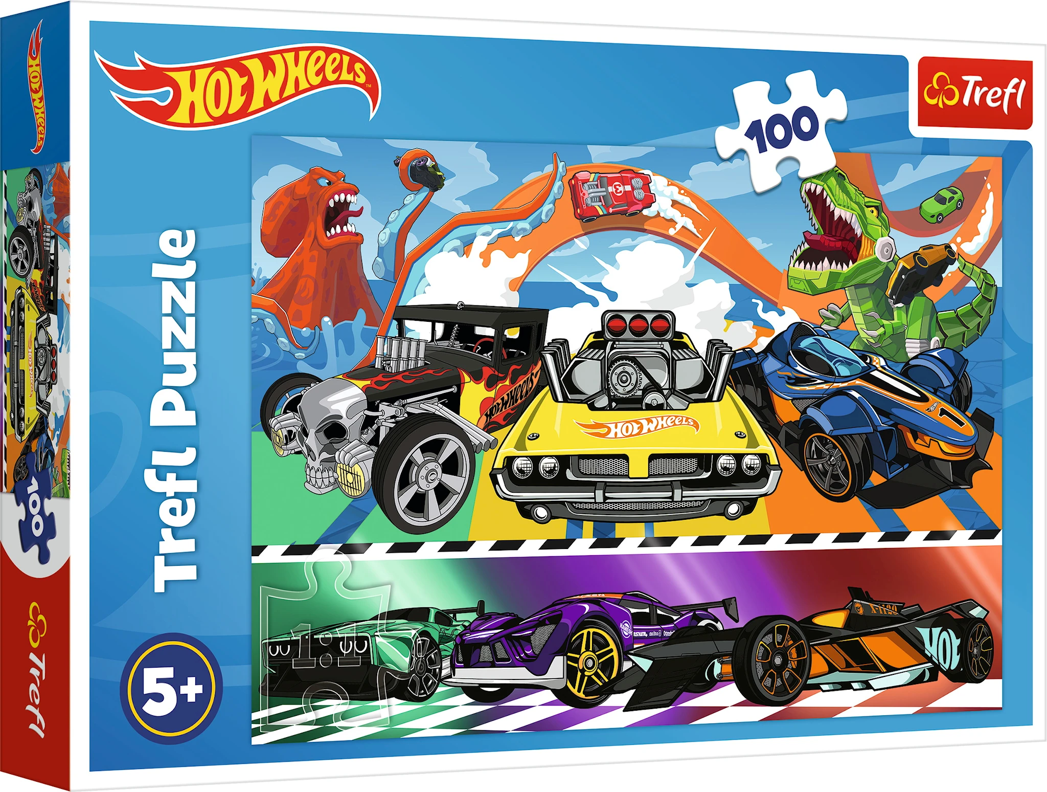 Produktbild för Pussel Hot Wheels 100 bitar, Trefl