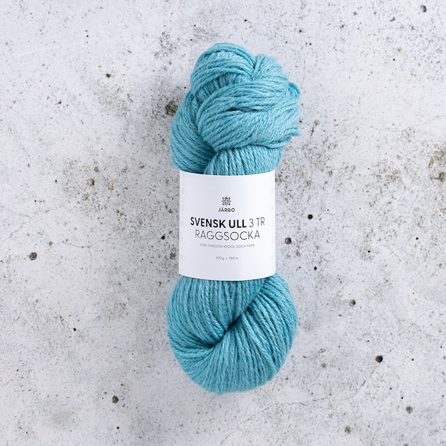 Svensk Ull 3tr Villasukka 100 gr Göta Canal Blue 205 Järbo