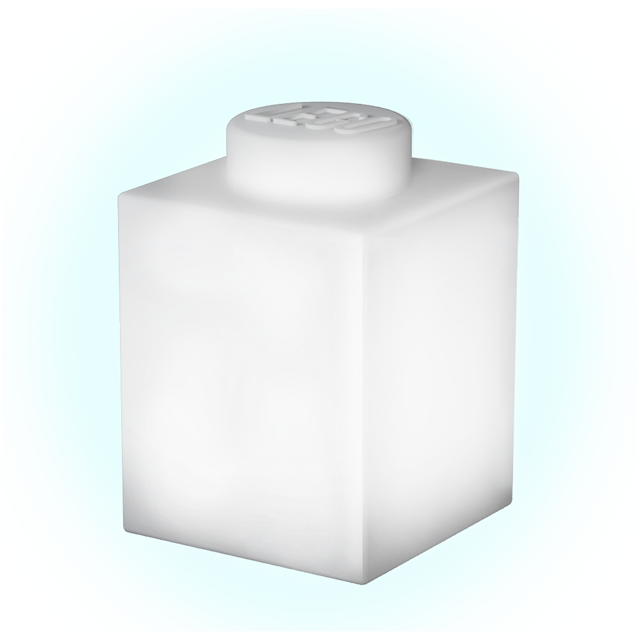 Produktbild 1 för LEGO Iconic Silicon Kloss 1000% med LED lampa Vit