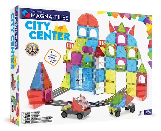 Produktbild 1 för Magna-Tiles City Center Magnetiska Byggklossar 110 Bitar