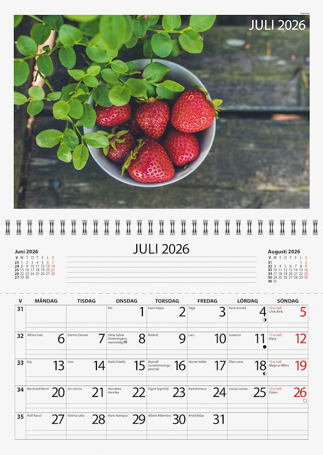 Produktbild 2 för Väggkalender Mappkalendern 2026 Almanacksförlaget