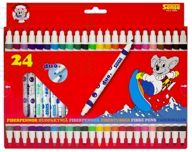 Produktbilde 1 for Tusj Dubblespiss 24 stk Sense