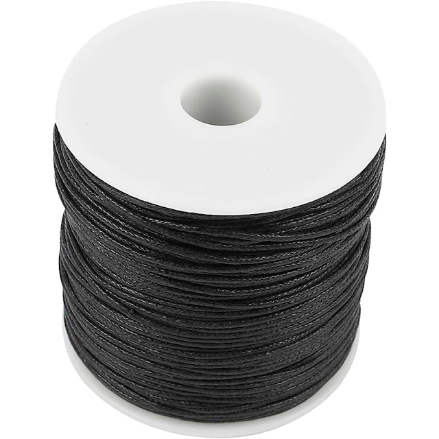 Produktbilde 1 for Bomullssnøre, tykkelse 1 mm, 100 m, svart