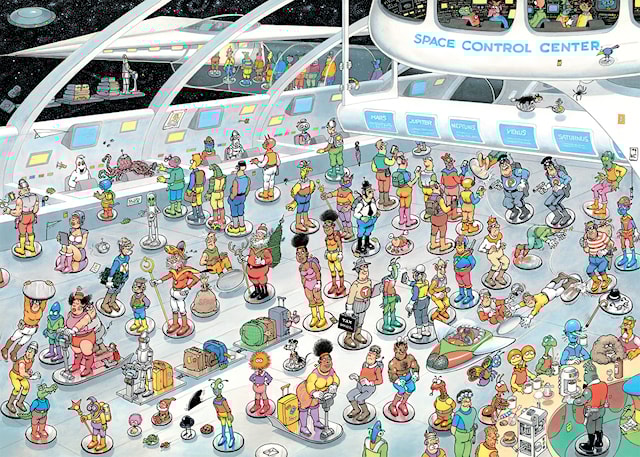 Produktbild 2 för Jan van Haasteren Give us some space & All dressed up Pussel 2x1000 bitar