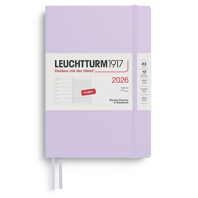 Weekly Planner & Notebook 2026 A5 Soft Lilac Leuchtturm1917