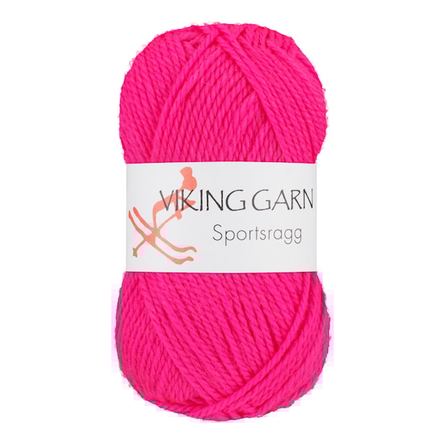Sportsragg 50 g Neonrosa 577 Viking Garn