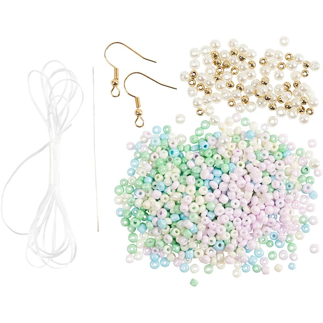 Produktbilde 4 for Mini DIY Kit Smykker, Elastisk armbånd, ørering, 1 pk.