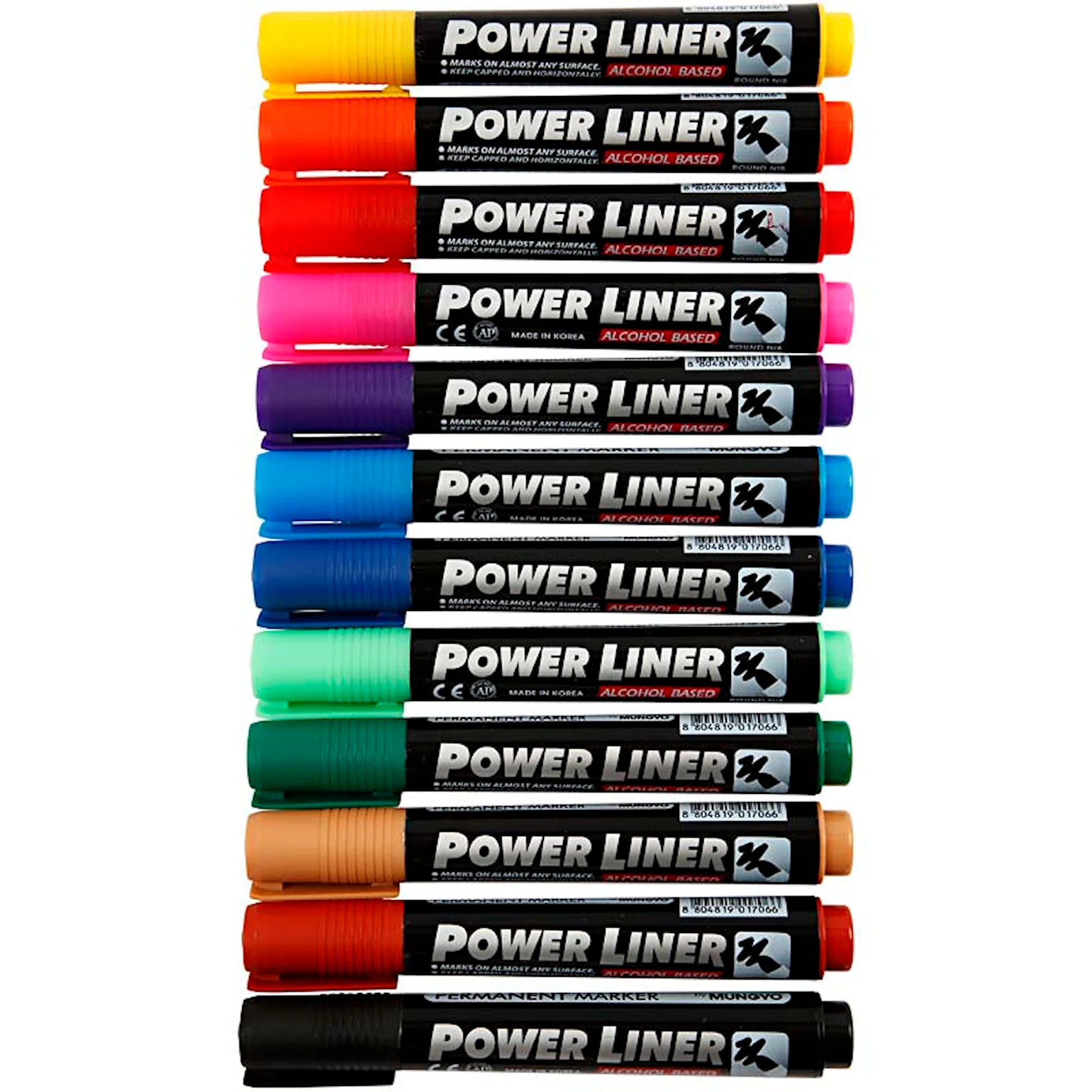 Produktbilde for Power Liner, strek 1,5-3 mm, ass. farger, 12 stk./ 1 pk.