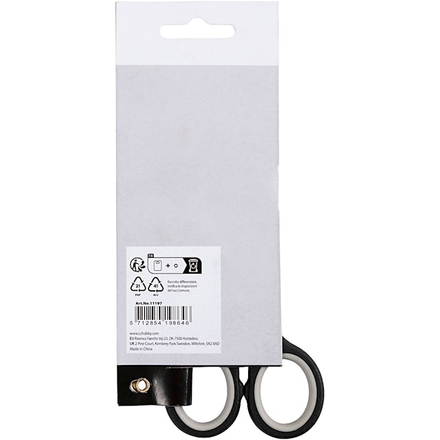 Produktbilde 4 for Barnesaks, svart, L: 14 cm, høyre & venstre, 1 stk.