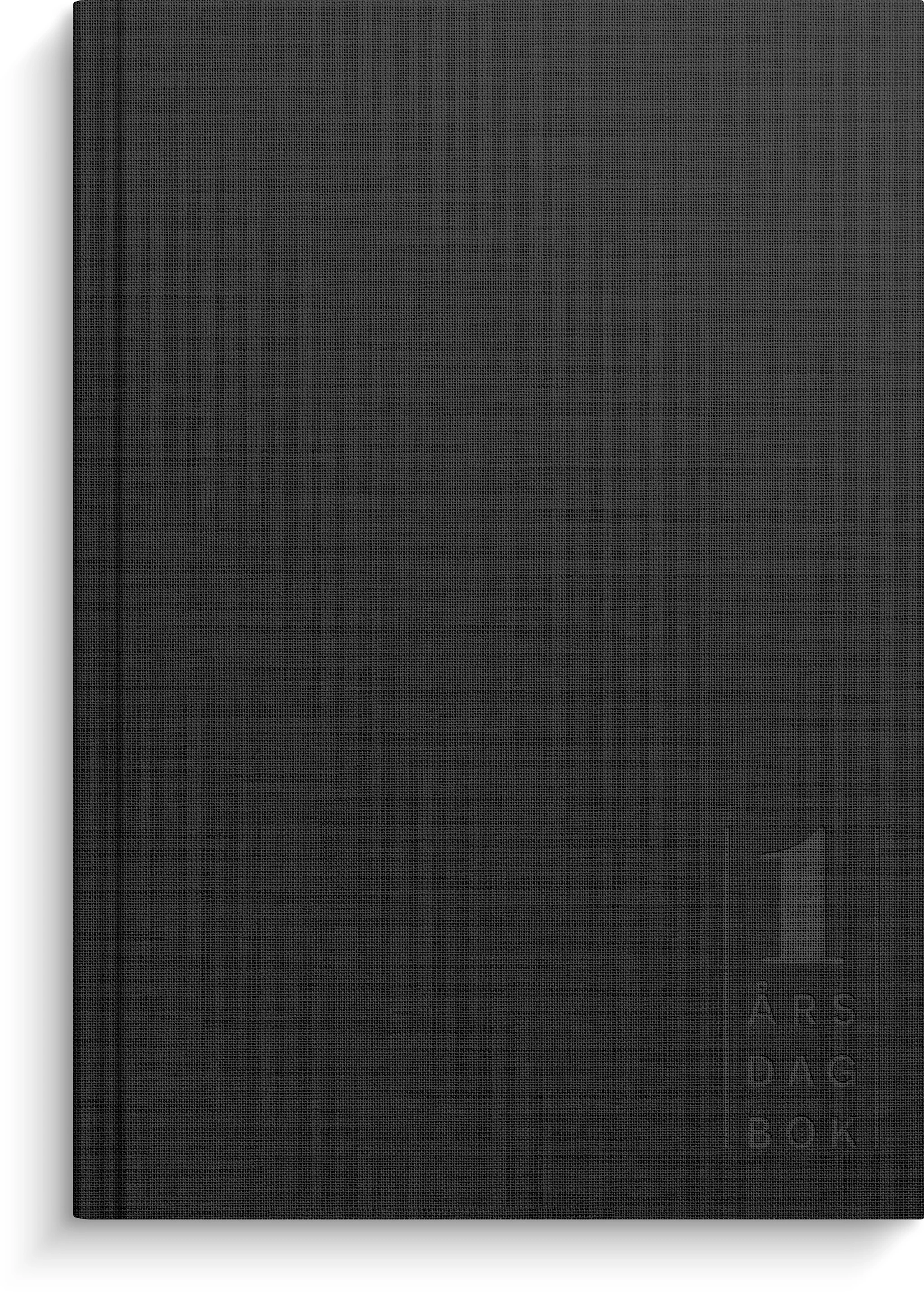 Produktbilde for 1-årsdagbok Linnetekstil Svart, Burde