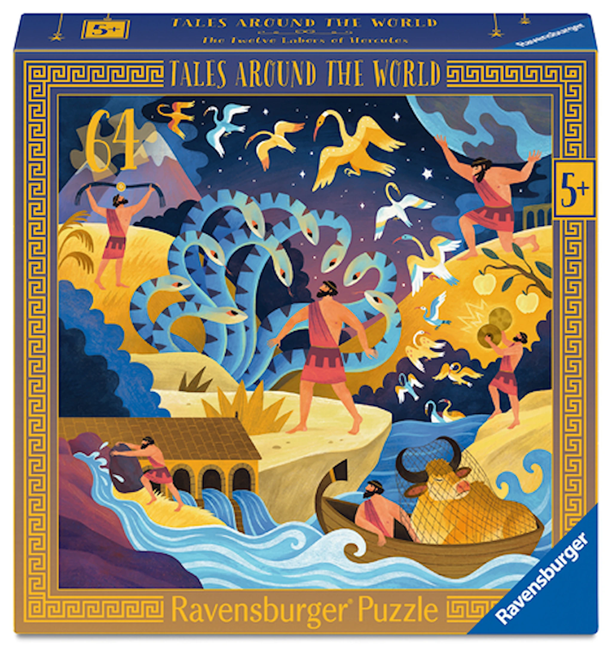 Produktbilde for Ravensburger Puslespill med Herkules&#39; tolv verk, 64 brikker