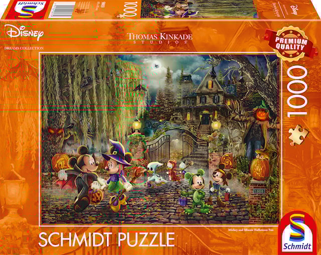Produktbild 1 för Disney Mickey & Minnie Halloween Fun Pussel 1000 bitar, Schmidt