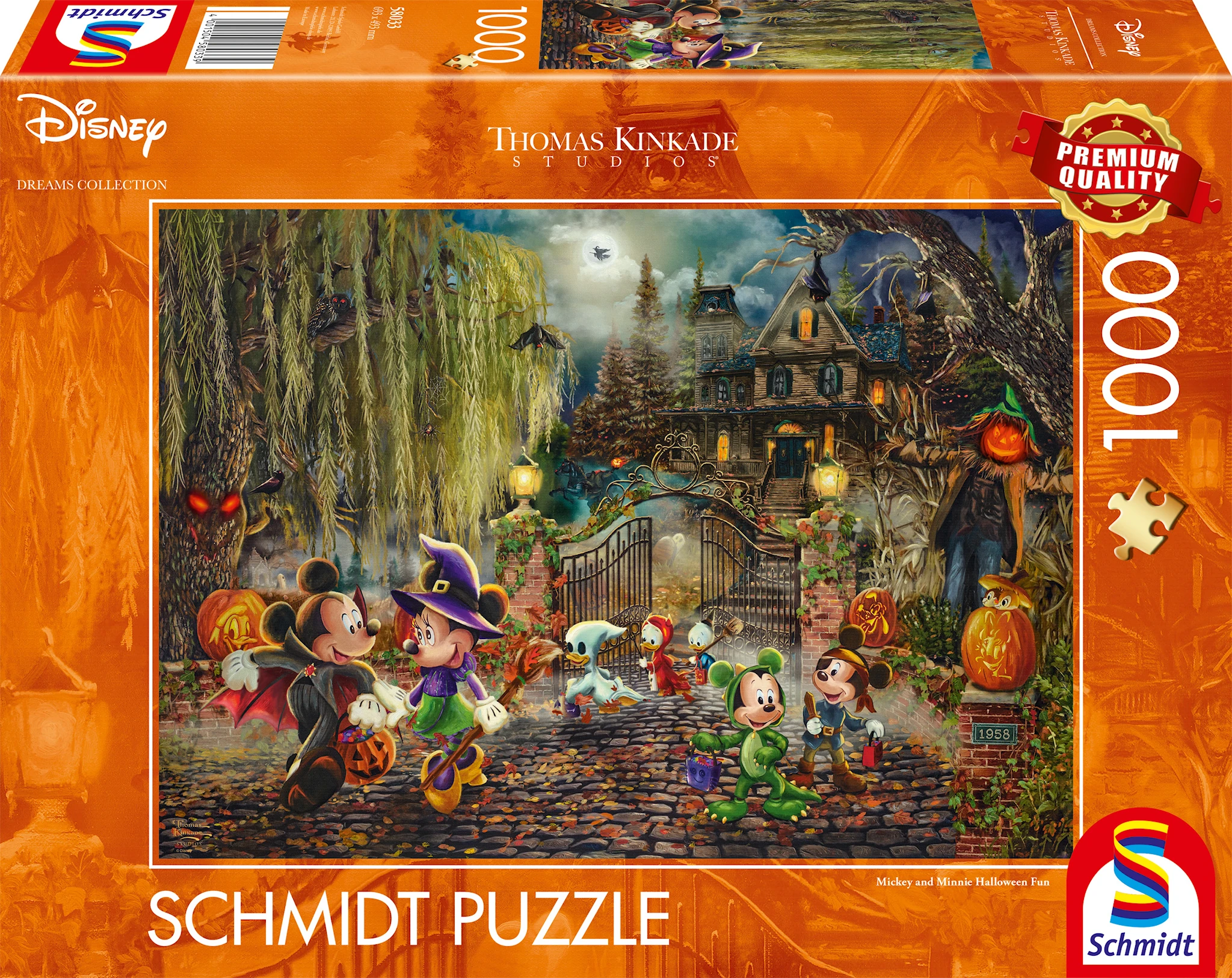 Produktbilde for Puslespill Disney Mickey & Minnie Halloween Fun 1000 brikker Schmidt