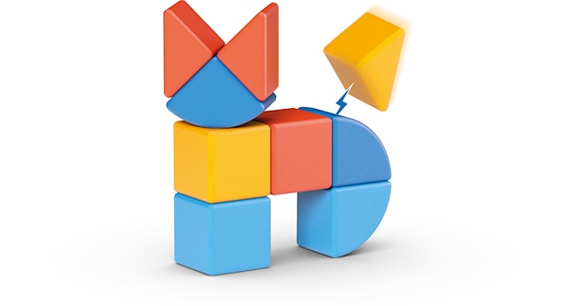 Produktbild 2 för Magicube Djur 9 Delar Geomag