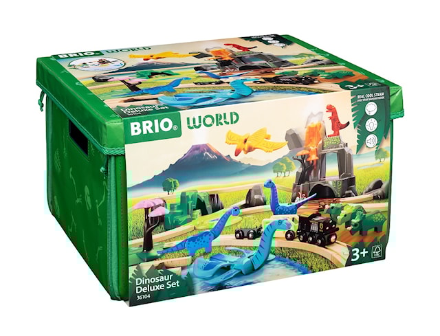 Produktbild 3 för Dinosaurie Deluxe Tågbana med Vulkan BRIO (36104)