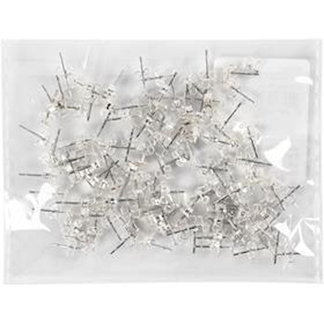 Produktbilde 3 for Ørestikkere, L: 13 mm, forsølvet, 100 stk./ 1 pk.