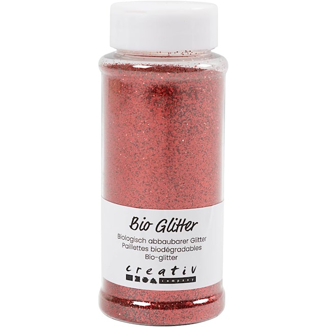 Produktbild 1 för Bio-glitter Röd 140 ml/ 1 burk