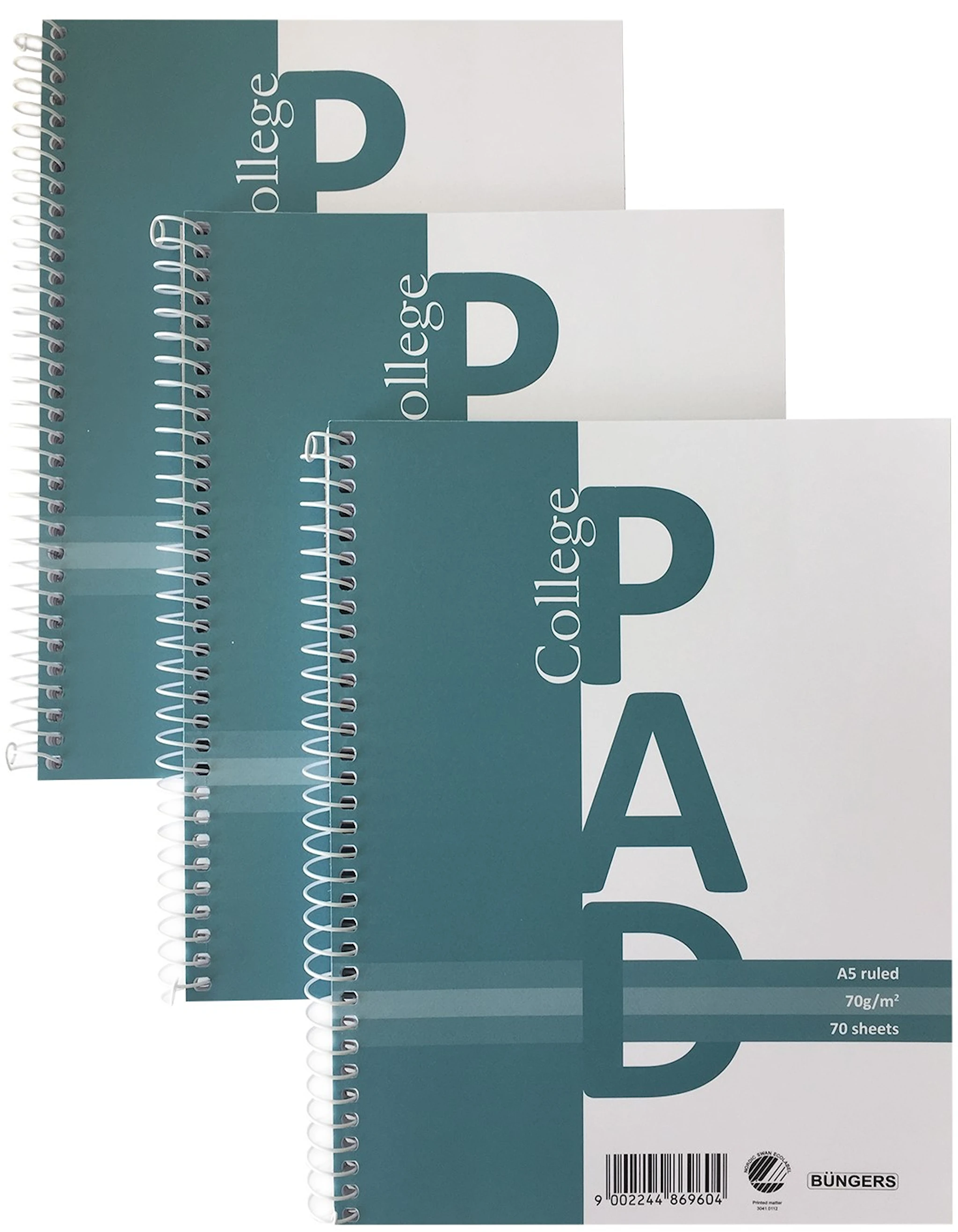 Tuotekuva ille Kierrevihko A5 Viivoitettu 3 kpl 70g/70sivua