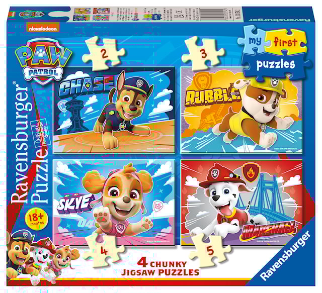Tuotekuva 1 - Paw Patrol Ensimmäinen Palapelini 2/3/4/5 palaa, Ravensburger