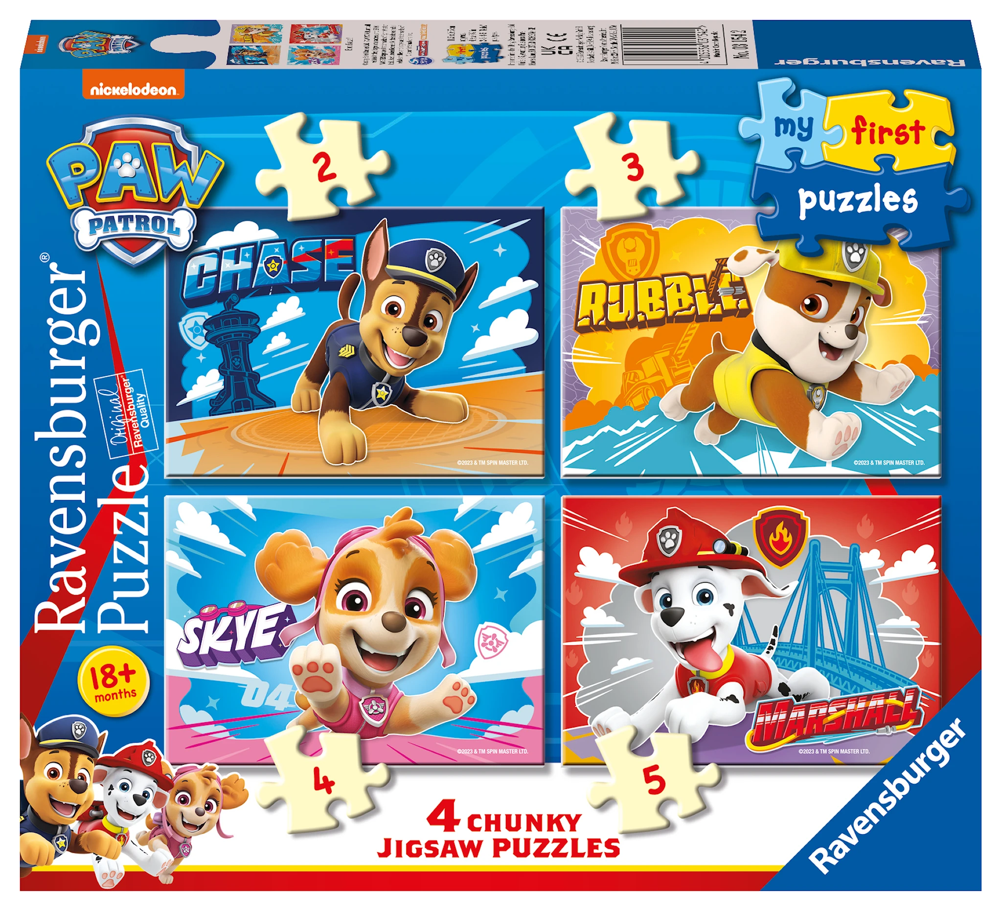 Produktbilde for Paw Patrol Mitt Første Puslespill 2/3/4/5 brikker, Ravensburger