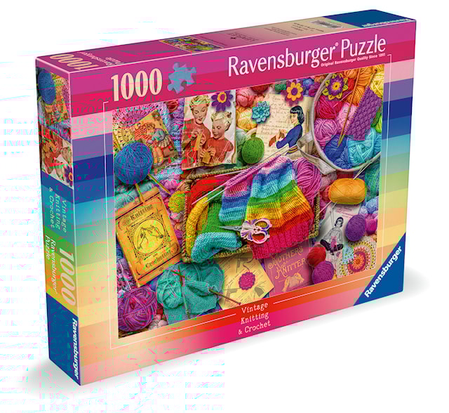 Tuotekuva 4 - Vintage Knitting & Crochet Palapelit 1000 palaa, Ravensburger