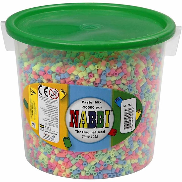 Produktbild 1 för Rörpärlor 5x5 mm 20000 st Pastellfärger